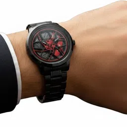 trendy styler Men Car Wheel Watch With Spinning Car Rim Design Analog Watch - For Men TS-004 image 3