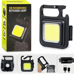 zyrian Small LED Flashlight 800 Lumens COB Rechargeable Keychain Flashlight 2 hrs Lantern Emergency Light-picture-18