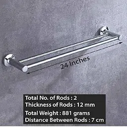 manvi 24 inch 2 Bar Towel Rod image 3