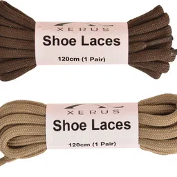 XERUS Shoe Lace Round Dark Brown Khaki For Boot Sport Hiking Shoes Shoe Lace-image-45