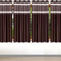 ruhi home furnishing 152 cm (5 ft) Polyester Room Darkening Window Curtain (Pack Of 4)-picture-26