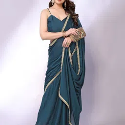 FABMORA Women Embroidered Pure Georgette Saree-picture-21