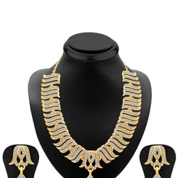 Sukkhi Gold-Plated AD Stone-Studded Necklace & Earrings-image-77