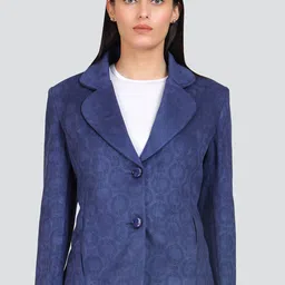 YOUNG CLUB CLASSIC Geometric Printed Single-Breasted Notched Lapel Collar Overcoat-image-5