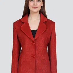 YOUNG CLUB CLASSIC Printed Notched Lapel Collar Single-Breasted Suede Overcoat-picture-28