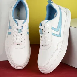 The Roadster Lifestyle Co. Women White And Blue Lightweight Sneakers-image-35