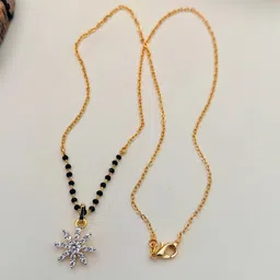 Anouk Gold-Plated AD-Studded & Beaded Mangalsutra-picture-32
