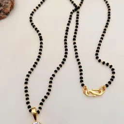Anouk Gold-Plated American Diamond Studded & Beaded Mangalsutra-picture-35