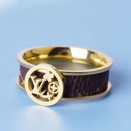 ZIVOM 18KT Gold-Plated Stainless Steel Band Ring image 1