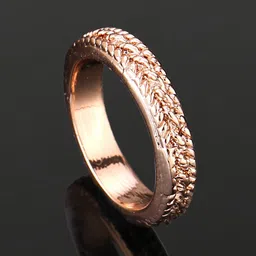 Estele Rose Gold-Plated Textured Finger Ring-picture-14