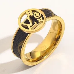 ZIVOM 18KT Gold-Plated Stainless Steel Band Ring image 2