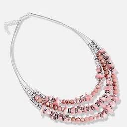 SOHI Silver-Plated Beaded Jewellery Set image 3