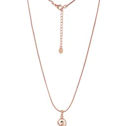 Estele Rose Gold-Plated Peacock Pendant With Chain image 3