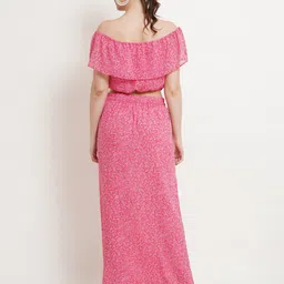 Popwings Floral Printed Crop-Top & Skirt Co-Ords image 5