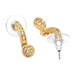 Estele Gold-Plated Teardrop Shaped Studs Earrings image 5