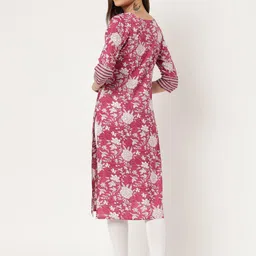 Rimeline Floral Printed V-Neck Kurta image 5
