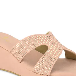 pelle albero Embellished Wedge Heels image 5