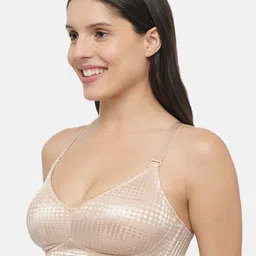 Triumph Checked Non-Wired Non- Padded Minimizer Bra With All Day Comfort image 2