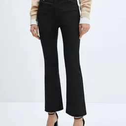 MANGO Women Flared Cropped Jeans-picture-39