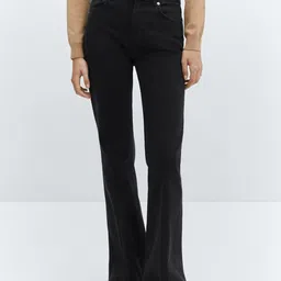 MANGO Women Flared High-Rise Stretchable Jeans-picture-14