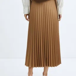 MANGO Accordion Pleated Midi Flared Skirt image 2