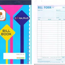 Delta 1 Bill Book Pre Printed GST Bill Invoice Format 100+100 Duplicate Copy 14X22 CM 1-Part Invoice Book-image-24