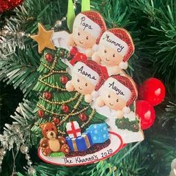 Little Surprise Box LLP Wooden Christmas Family Tree Ornament-picture-13
