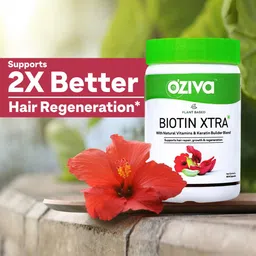 OZiva 2-Pcs Biotin Xtra For Hair Repair & Growth - 60 Capsules Each image 2
