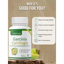 Herbal max Garcinia Cambogia Natural Fat Burner - 60 Capsules image 3
