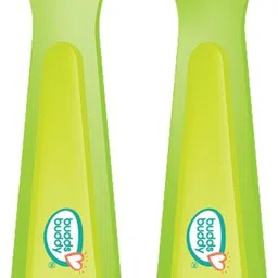 buddsbuddy Premium BPA Free Baby Fork & Spoon set 2pcs - Silicone-picture-16