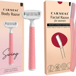 carmesi Face and Body Shaving Combo | 3 Face Razors and 1 Body Razor Swing, Women-picture-18