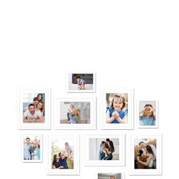 Stuthi Arts White 10 Pieces Wood Wall Photo Frames image 2