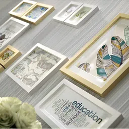 ArtzFolio White & Beige 10 Pieces Wooden Wall Photo Frames image 2