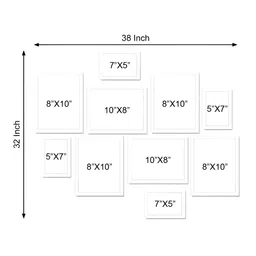 Stuthi Arts White 10 Pieces Wood Wall Photo Frames image 3
