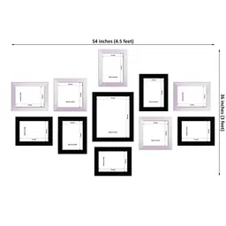 ArtzFolio Black & White 11 Pieces Wooden Wall Photo Frames image 3