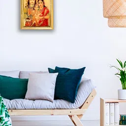 Hawai Gold-Toned & Red Wood Wall Photo Frames image 2