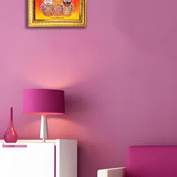 Hawai Gold-Toned Lord Jagannath Rectangular Wooden Wall Photo Frame image 4