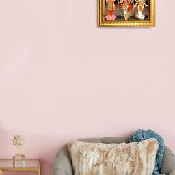 Hawai Gold-Toned & Red Goddess Laxmi Sherawali Saraswati Wooden Wall Photo Frame image 2