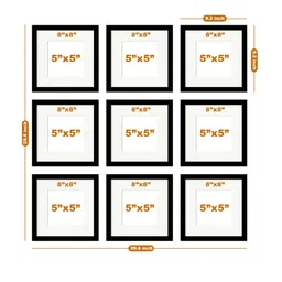 Art Street Set Of 9 Black Wall Photo Frames image 3