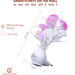 inspirecloud auto ON/Off Sensor Mushroom Shape LED Night lamp with Multicolor Light Illuminated and Flowers Night Lamp image 2