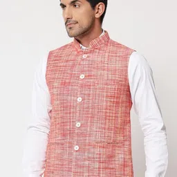 qumash Woven, Self Design Men Waistcoat-picture-26