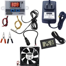 shockley electronics XH-W3001-50 to 110c Intelligent Digital Thermostat temperature controller XH-W3001 (12V Without Direct Output) + 12V 2AMP Adapter + FAN + Alligator Clips + DC Female JACK + Thermometer TPM - 10 Multipurpose Controller-picture-40