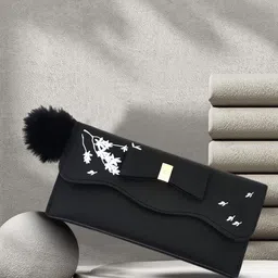 Casual, Formal Black Clutch - Regular Size-image-11