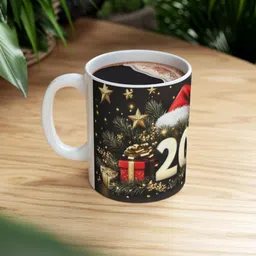 the caicos 2026 Countdown, Modern New Year Celebration Drinkware, Future Year Gift Idea Ceramic Coffee Mug image 3