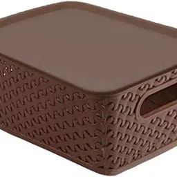 kuber industries Plastic Plastic 3 Pieces Extra Small Size Multipurpose Solitaire Storage Basket with Lid (Multi) - CTKTC23264 Storage Basket image 3