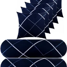changers 5 Cushion 2 bolster Microfibre Geometric Bolster Pack of 7-picture-24