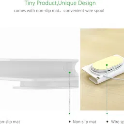 STRIFF Wall Mounted Phone Holder with Built-in non-slip pad ( white) Mobile Holder image 2