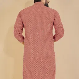 orifab Men Embroidered Cotton Blend Straight Kurta image 2