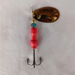 coral india Spinner Bait Brass Fishing Lure image 5