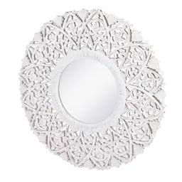 the urban store White Mango Wood Contemporary Decorative Mirror image 3